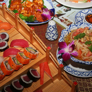 Thai food and Sushi